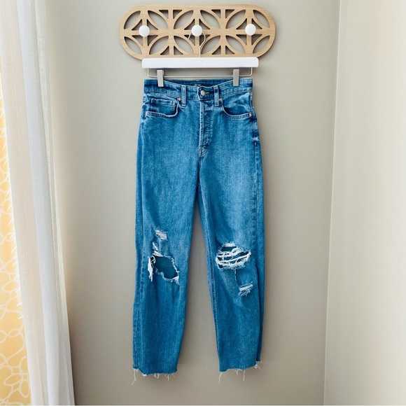 Wild Fable Super High-Rise Straight Denim Jeans Blue Sz 2 - Picture 1 of 10
